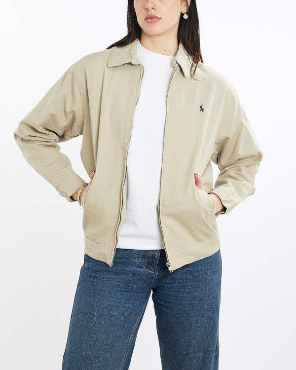 Vintage, 90s, Polo, Ralph, Lauren, Harrington, Jacket, The Real Deal, size medium, colour Beige, newtown, sydney, australia, thrift store, opshop, preloved, secondhand, sustainable, retro, antique, 70s, 80s, 90s, 2000s, 00s, fashion, clothing, streetwear, trendy, garment, style, boutique, store, shop, archive, sale, cheap, best, top, Jackets