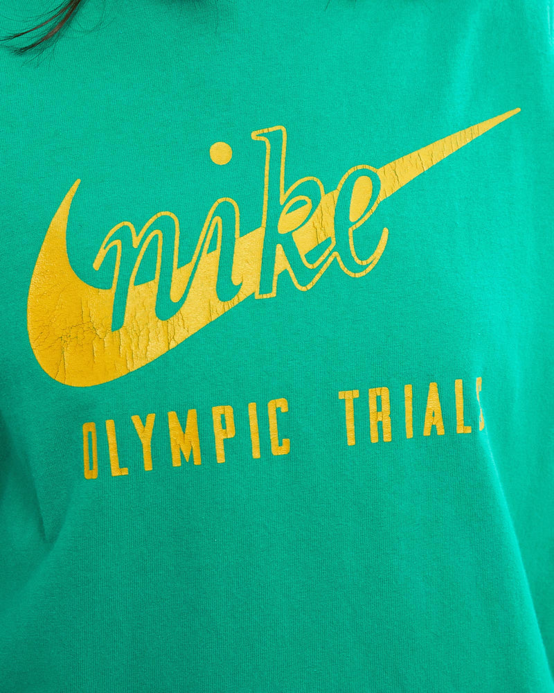 Vintage, 90s, Nike, Olympic, Trials, Tee, The Real Deal, size extra small, colour Black, newtown, sydney, australia, thrift store, opshop, preloved, secondhand, sustainable, retro, antique, 70s, 80s, 90s, 2000s, 00s, fashion, clothing, streetwear, trendy, garment, style, boutique, store, shop, archive, sale, cheap, best, top, T-Shirts
