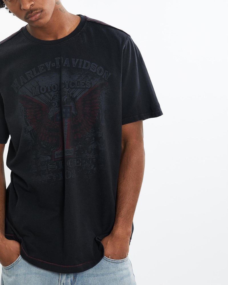 Vintage, Harley, Davidson, Tee, The Real Deal, size large, colour Black, newtown, sydney, australia, thrift store, opshop, preloved, secondhand, sustainable, retro, antique, 70s, 80s, 90s, 2000s, 00s, fashion, clothing, streetwear, trendy, garment, style, boutique, store, shop, archive, sale, cheap, best, top, T-Shirts