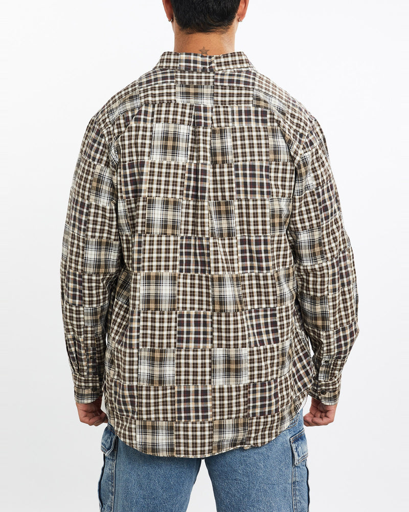 Vintage, Chaps, Ralph, Lauren, Patch, Work, Button, Up, Shirt, The Real Deal, size extra large, colour Brown, newtown, sydney, australia, thrift store, opshop, preloved, secondhand, sustainable, retro, antique, 70s, 80s, 90s, 2000s, 00s, fashion, clothing, streetwear, trendy, garment, style, boutique, store, shop, archive, sale, cheap, best, top, Shirts