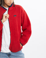 Vintage, 90s, L.L., Bean, Full, Zip, Fleece, Sweatshirt, The Real Deal, size small, colour Red, newtown, sydney, australia, thrift store, opshop, preloved, secondhand, sustainable, retro, antique, 70s, 80s, 90s, 2000s, 00s, fashion, clothing, streetwear, trendy, garment, style, boutique, store, shop, archive, sale, cheap, best, top, Sweats and hoodies