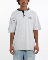 Vintage, Harley, Davidson, Henley, Tee, The Real Deal, size extra large, colour Grey, newtown, sydney, australia, thrift store, opshop, preloved, secondhand, sustainable, retro, antique, 70s, 80s, 90s, 2000s, 00s, fashion, clothing, streetwear, trendy, garment, style, boutique, store, shop, archive, sale, cheap, best, top, T-Shirts