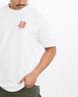 Vintage, 90s, Stacy, Compton, Racing, Tee, The Real Deal, size large, colour White, newtown, sydney, australia, thrift store, opshop, preloved, secondhand, sustainable, retro, antique, 70s, 80s, 90s, 2000s, 00s, fashion, clothing, streetwear, trendy, garment, style, boutique, store, shop, archive, sale, cheap, best, top, T-Shirts