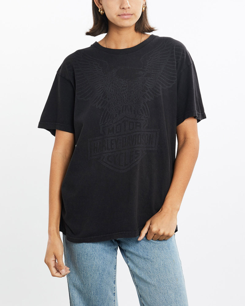 Vintage, Harley, Davidson, Tee, The Real Deal, size small, colour Black, newtown, sydney, australia, thrift store, opshop, preloved, secondhand, sustainable, retro, antique, 70s, 80s, 90s, 2000s, 00s, fashion, clothing, streetwear, trendy, garment, style, boutique, store, shop, archive, sale, cheap, best, top, T-Shirts