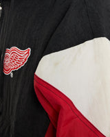 90s, Logo, 7, NHL, Detroit, Red, Wings, Puffer, Jacket, The Real Deal, size large, colour Multicolour, newtown, sydney, australia, thrift store, opshop, preloved, secondhand, sustainable, retro, antique, 70s, 80s, 90s, 2000s, 00s, fashion, clothing, streetwear, trendy, garment, style, boutique, store, shop, archive, sale, cheap, best, top, Jackets