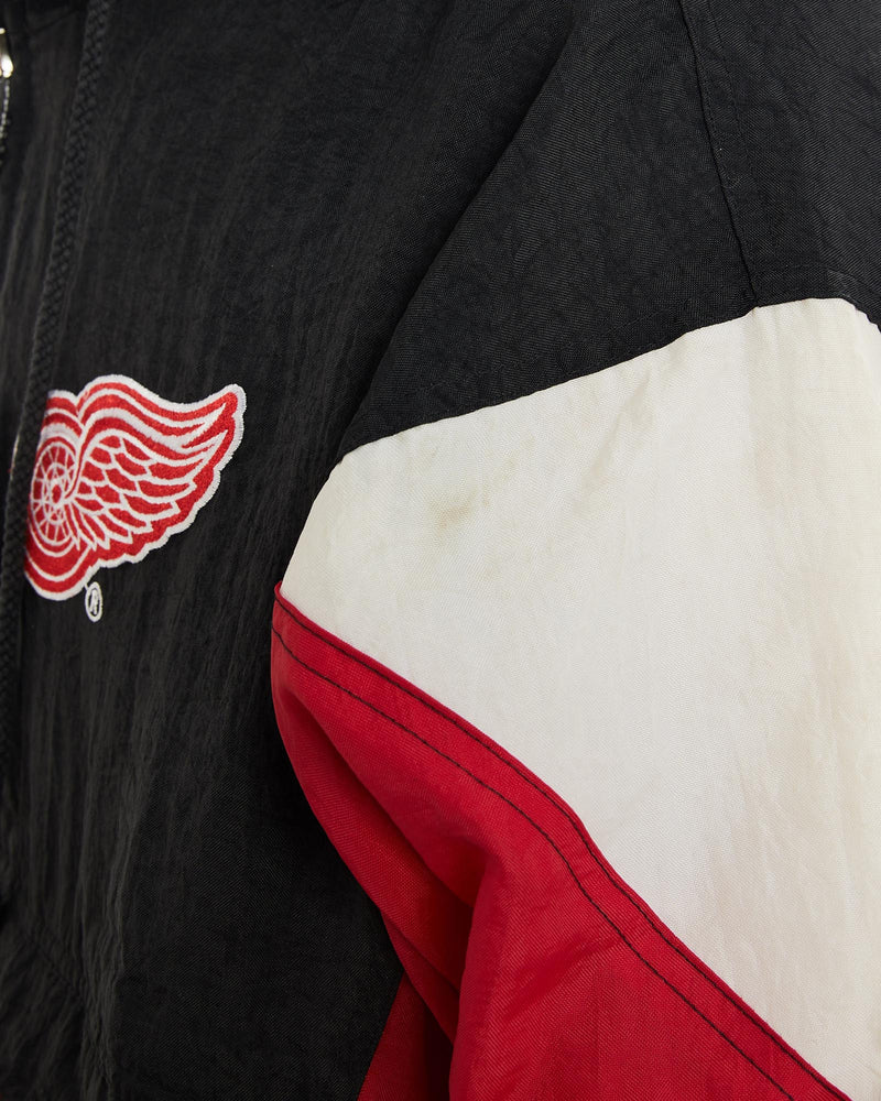 90s, Logo, 7, NHL, Detroit, Red, Wings, Puffer, Jacket, The Real Deal, size large, colour Multicolour, newtown, sydney, australia, thrift store, opshop, preloved, secondhand, sustainable, retro, antique, 70s, 80s, 90s, 2000s, 00s, fashion, clothing, streetwear, trendy, garment, style, boutique, store, shop, archive, sale, cheap, best, top, Jackets