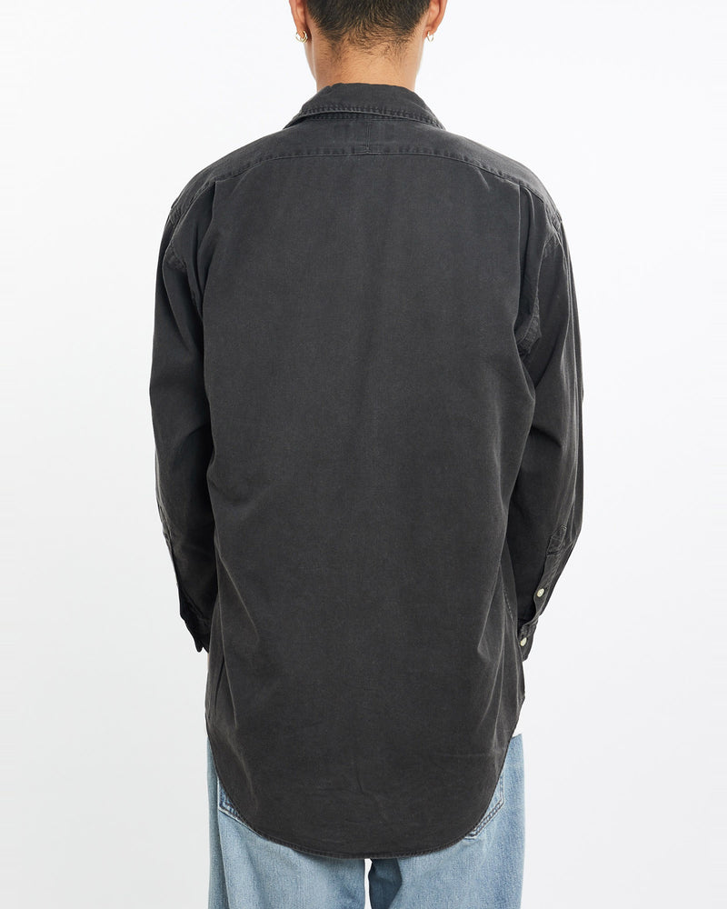 Vintage, 90s, Ralph, Lauren, Polo, Sport, Button, Up, Shirt, The Real Deal, size large, colour Black, newtown, sydney, australia, thrift store, opshop, preloved, secondhand, sustainable, retro, antique, 70s, 80s, 90s, 2000s, 00s, fashion, clothing, streetwear, trendy, garment, style, boutique, store, shop, archive, sale, cheap, best, top, Shirts