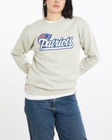 Vintage, 90s, NFL, New, England, Patriots, Sweatshirt, The Real Deal, size small, colour Beige, newtown, sydney, australia, thrift store, opshop, preloved, secondhand, sustainable, retro, antique, 70s, 80s, 90s, 2000s, 00s, fashion, clothing, streetwear, trendy, garment, style, boutique, store, shop, archive, sale, cheap, best, top, Sweats and hoodies