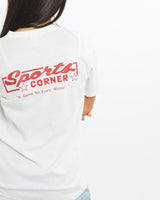 Vintage, 80s, Southside, Weight, Lifting, Hawks, Tee, The Real Deal, size double extra small, colour White, newtown, sydney, australia, thrift store, opshop, preloved, secondhand, sustainable, retro, antique, 70s, 80s, 90s, 2000s, 00s, fashion, clothing, streetwear, trendy, garment, style, boutique, store, shop, archive, sale, cheap, best, top, T-Shirts