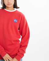 Vintage, 90s, NASA, Sweatshirt, The Real Deal, size small, colour Red, newtown, sydney, australia, thrift store, opshop, preloved, secondhand, sustainable, retro, antique, 70s, 80s, 90s, 2000s, 00s, fashion, clothing, streetwear, trendy, garment, style, boutique, store, shop, archive, sale, cheap, best, top, Sweats and hoodies