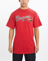 Vintage, MLB, Atlanta, Braves, Tee, The Real Deal, size large, colour Red, newtown, sydney, australia, thrift store, opshop, preloved, secondhand, sustainable, retro, antique, 70s, 80s, 90s, 2000s, 00s, fashion, clothing, streetwear, trendy, garment, style, boutique, store, shop, archive, sale, cheap, best, top, T-Shirts