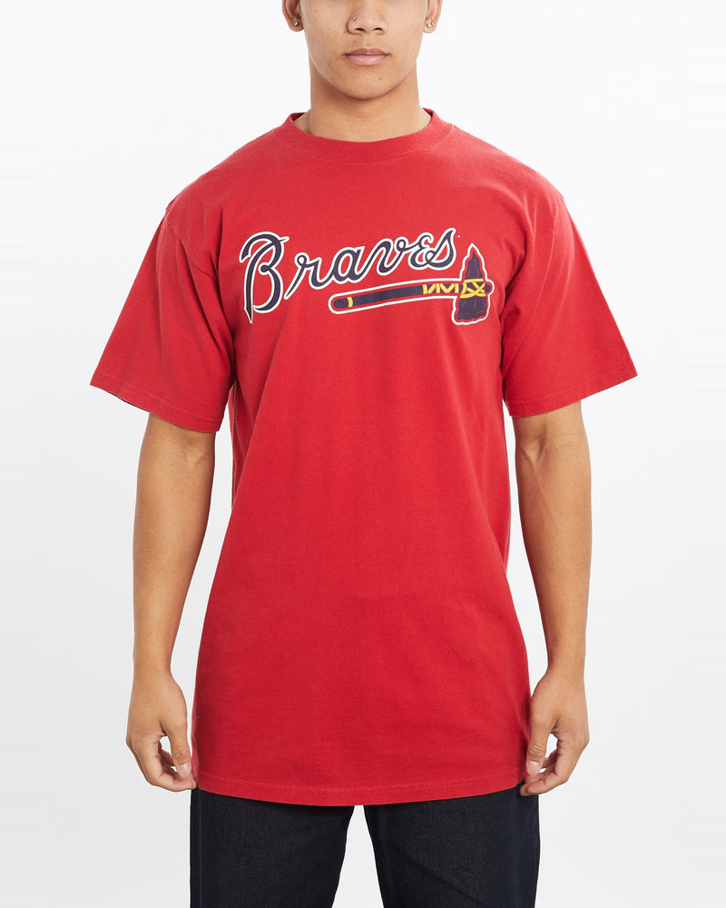 Vintage, MLB, Atlanta, Braves, Tee, The Real Deal, size large, colour Red, newtown, sydney, australia, thrift store, opshop, preloved, secondhand, sustainable, retro, antique, 70s, 80s, 90s, 2000s, 00s, fashion, clothing, streetwear, trendy, garment, style, boutique, store, shop, archive, sale, cheap, best, top, T-Shirts