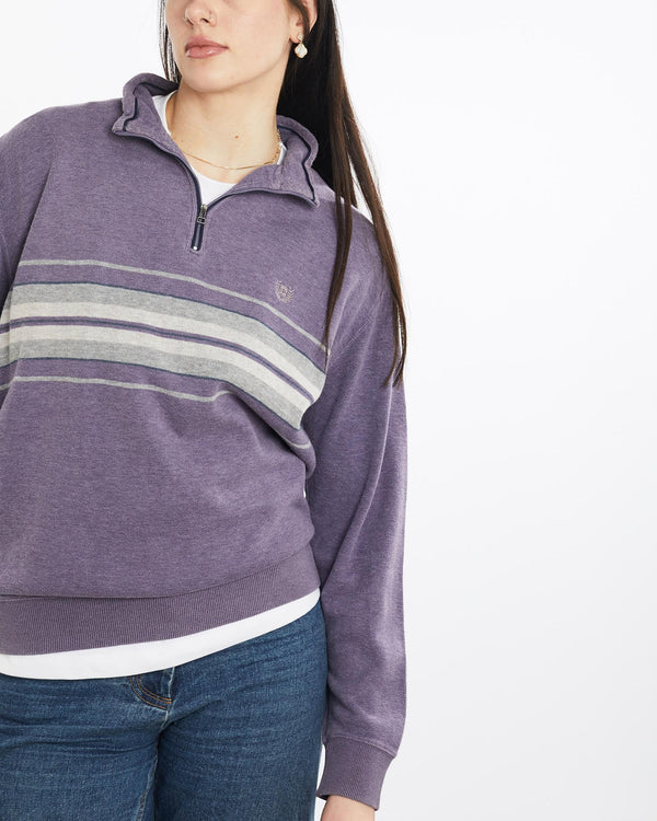 Vintage, Chaps, Ralph, Lauren, Quarter, Zip, Sweater, The Real Deal, size medium, colour Purple, newtown, sydney, australia, thrift store, opshop, preloved, secondhand, sustainable, retro, antique, 70s, 80s, 90s, 2000s, 00s, fashion, clothing, streetwear, trendy, garment, style, boutique, store, shop, archive, sale, cheap, best, top, Sweats and hoodies