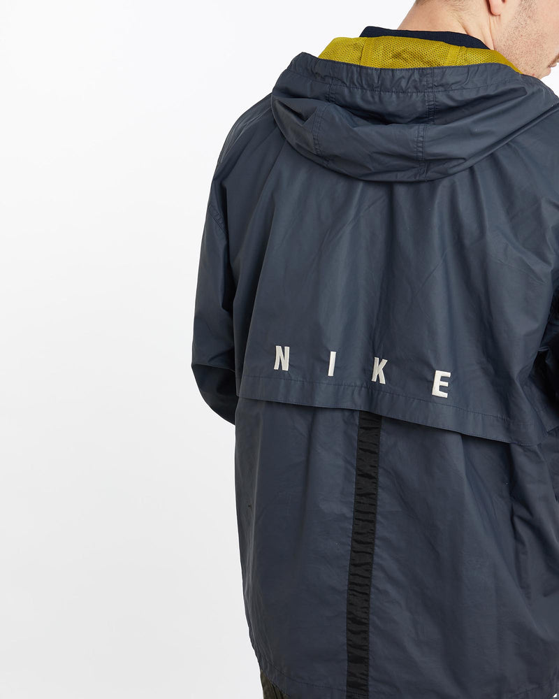 Vintage, 90s, Nike, Windbreaker, Jacket, The Real Deal, size extra large, colour Navy, newtown, sydney, australia, thrift store, opshop, preloved, secondhand, sustainable, retro, antique, 70s, 80s, 90s, 2000s, 00s, fashion, clothing, streetwear, trendy, garment, style, boutique, store, shop, archive, sale, cheap, best, top, Jackets