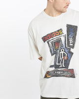 Vintage, 90s, Adidas, Basketball, Tee, The Real Deal, size extra large, colour White, newtown, sydney, australia, thrift store, opshop, preloved, secondhand, sustainable, retro, antique, 70s, 80s, 90s, 2000s, 00s, fashion, clothing, streetwear, trendy, garment, style, boutique, store, shop, archive, sale, cheap, best, top, T-Shirts