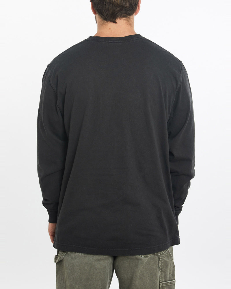 Vintage, Carhartt, Long, Sleeve, Tee, The Real Deal, size large, colour Black, newtown, sydney, australia, thrift store, opshop, preloved, secondhand, sustainable, retro, antique, 70s, 80s, 90s, 2000s, 00s, fashion, clothing, streetwear, trendy, garment, style, boutique, store, shop, archive, sale, cheap, best, top, T-Shirts