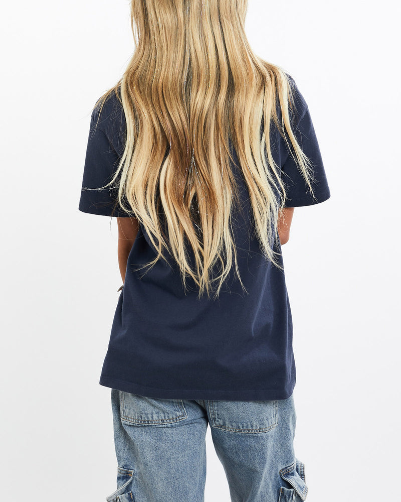 Vintage, Nike, Tee, The Real Deal, size extra small, colour Navy, newtown, sydney, australia, thrift store, opshop, preloved, secondhand, sustainable, retro, antique, 70s, 80s, 90s, 2000s, 00s, fashion, clothing, streetwear, trendy, garment, style, boutique, store, shop, archive, sale, cheap, best, top, T-Shirts