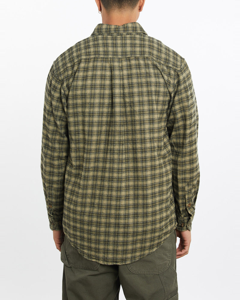 Vintage, Carhartt, Flannelette, Button, Up, Shirt, The Real Deal, size large, colour Green, newtown, sydney, australia, thrift store, opshop, preloved, secondhand, sustainable, retro, antique, 70s, 80s, 90s, 2000s, 00s, fashion, clothing, streetwear, trendy, garment, style, boutique, store, shop, archive, sale, cheap, best, top, Shirts