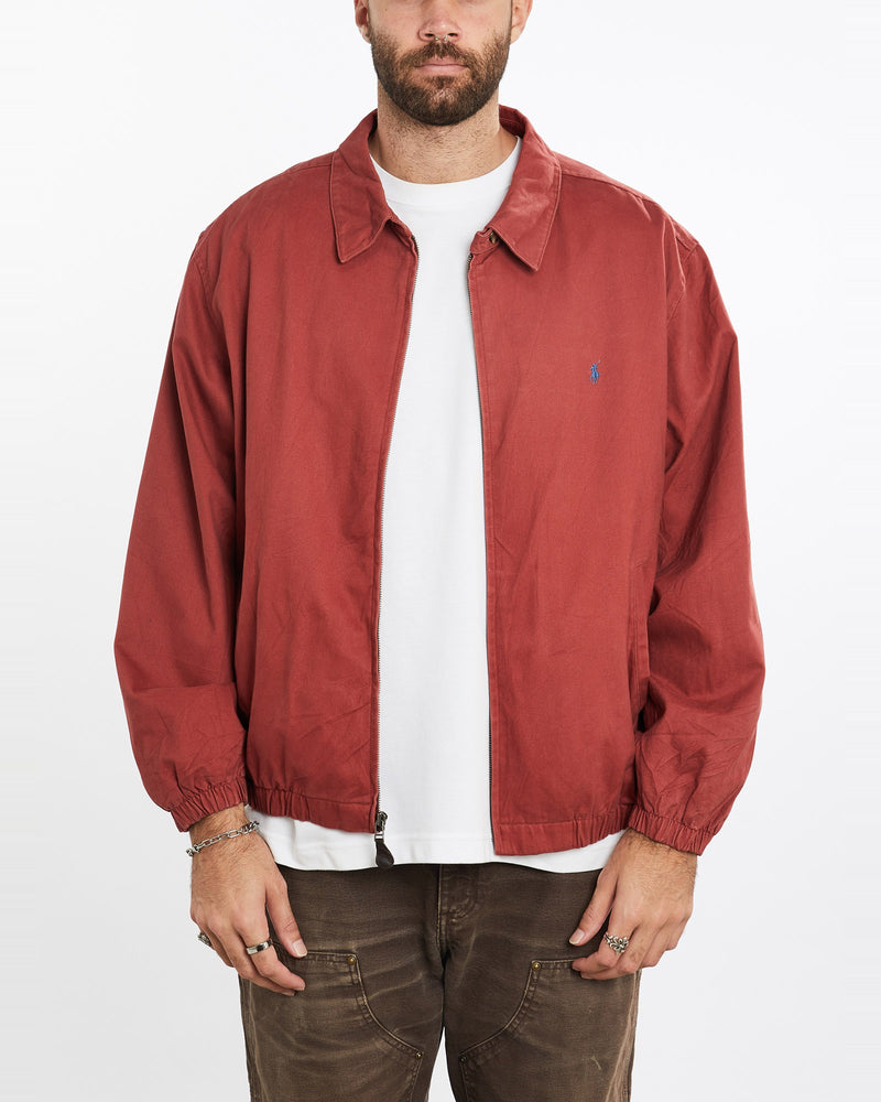 Vintage, Polo, Ralph, Lauren, Harrington, Jacket, The Real Deal, size extra large, colour Red, newtown, sydney, australia, thrift store, opshop, preloved, secondhand, sustainable, retro, antique, 70s, 80s, 90s, 2000s, 00s, fashion, clothing, streetwear, trendy, garment, style, boutique, store, shop, archive, sale, cheap, best, top, Jackets