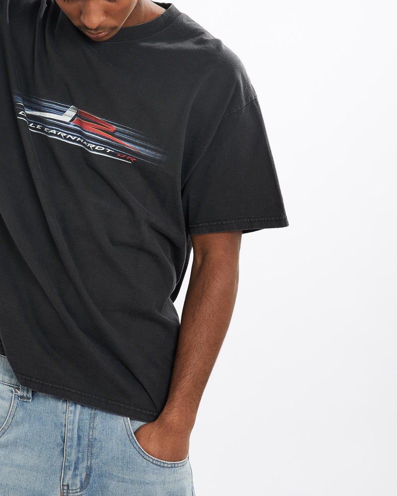 Vintage, Dale, Earnhardt, Jr., Racing, Tee, The Real Deal, size large, colour Black, newtown, sydney, australia, thrift store, opshop, preloved, secondhand, sustainable, retro, antique, 70s, 80s, 90s, 2000s, 00s, fashion, clothing, streetwear, trendy, garment, style, boutique, store, shop, archive, sale, cheap, best, top, T-Shirts
