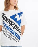 Vintage, Le, Coq, Sportif, International, Tee, The Real Deal, size medium, colour White, newtown, sydney, australia, thrift store, opshop, preloved, secondhand, sustainable, retro, antique, 70s, 80s, 90s, 2000s, 00s, fashion, clothing, streetwear, trendy, garment, style, boutique, store, shop, archive, sale, cheap, best, top, T-Shirts