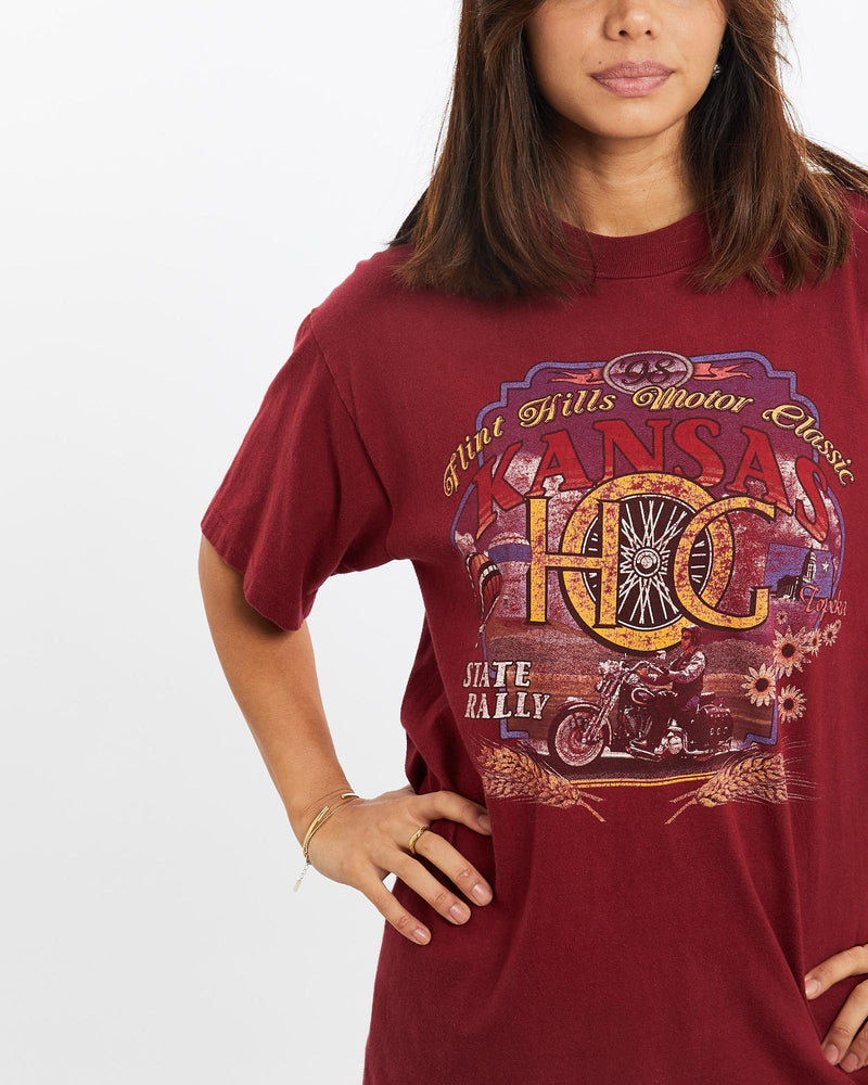 Vintage, 1998, Harley, Davidson, Owners, Group, Tee, The Real Deal, size extra small, colour Navy, newtown, sydney, australia, thrift store, opshop, preloved, secondhand, sustainable, retro, antique, 70s, 80s, 90s, 2000s, 00s, fashion, clothing, streetwear, trendy, garment, style, boutique, store, shop, archive, sale, cheap, best, top, T-Shirts