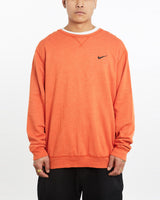 Vintage, 90s, Nike, Sweatshirt, The Real Deal, size extra large, colour Orange, newtown, sydney, australia, thrift store, opshop, preloved, secondhand, sustainable, retro, antique, 70s, 80s, 90s, 2000s, 00s, fashion, clothing, streetwear, trendy, garment, style, boutique, store, shop, archive, sale, cheap, best, top, Sweats and hoodies