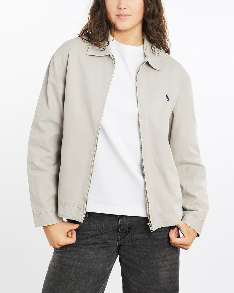 Vintage, 90s, Polo, Ralph, Lauren, Harrington, Jacket, The Real Deal, size medium, colour Grey, newtown, sydney, australia, thrift store, opshop, preloved, secondhand, sustainable, retro, antique, 70s, 80s, 90s, 2000s, 00s, fashion, clothing, streetwear, trendy, garment, style, boutique, store, shop, archive, sale, cheap, best, top, Jackets