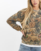 Vintage, Mossy, Oak, Realtree, Camo, Sweatshirt, The Real Deal, size extra small, colour Multicolour, newtown, sydney, australia, thrift store, opshop, preloved, secondhand, sustainable, retro, antique, 70s, 80s, 90s, 2000s, 00s, fashion, clothing, streetwear, trendy, garment, style, boutique, store, shop, archive, sale, cheap, best, top, Sweats and hoodies