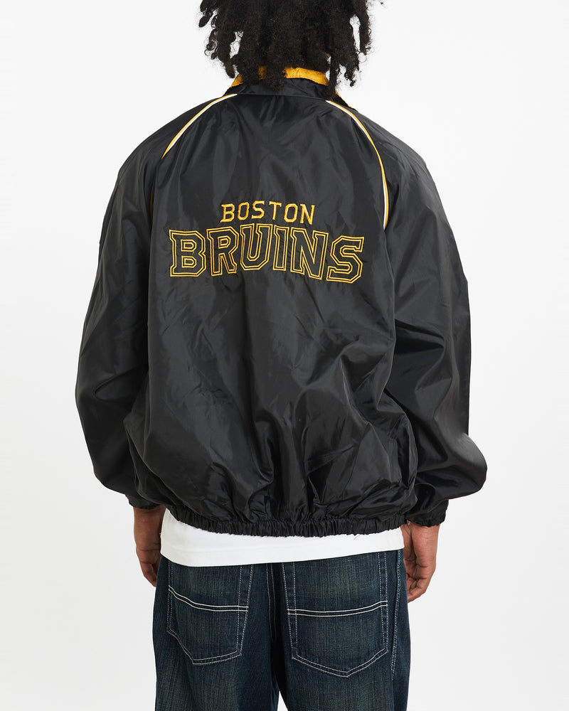 Vintage NHL Boston Bruins Windbreaker Jacket <br>M , The Real Deal , newtown, sydney, australia, thrift store, opshop, preloved, secondhand, sustainable, retro, antique, 70s, 80s, 90s, 2000s, 00s, fashion, clothing, streetwear, trendy, garment, style, boutique, store, shop, archive, sale, cheap, best, top