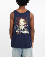 Vintage, Harley, Davidson, Tank, The Real Deal, size large, colour Navy, newtown, sydney, australia, thrift store, opshop, preloved, secondhand, sustainable, retro, antique, 70s, 80s, 90s, 2000s, 00s, fashion, clothing, streetwear, trendy, garment, style, boutique, store, shop, archive, sale, cheap, best, top, T-Shirts