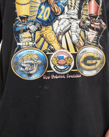 Vintage, NCAA, Bayou, Classic, Jaguars, vs, Tigers, Football, Tee, The Real Deal, size extra large, colour Black, newtown, sydney, australia, thrift store, opshop, preloved, secondhand, sustainable, retro, antique, 70s, 80s, 90s, 2000s, 00s, fashion, clothing, streetwear, trendy, garment, style, boutique, store, shop, archive, sale, cheap, best, top, T-Shirts