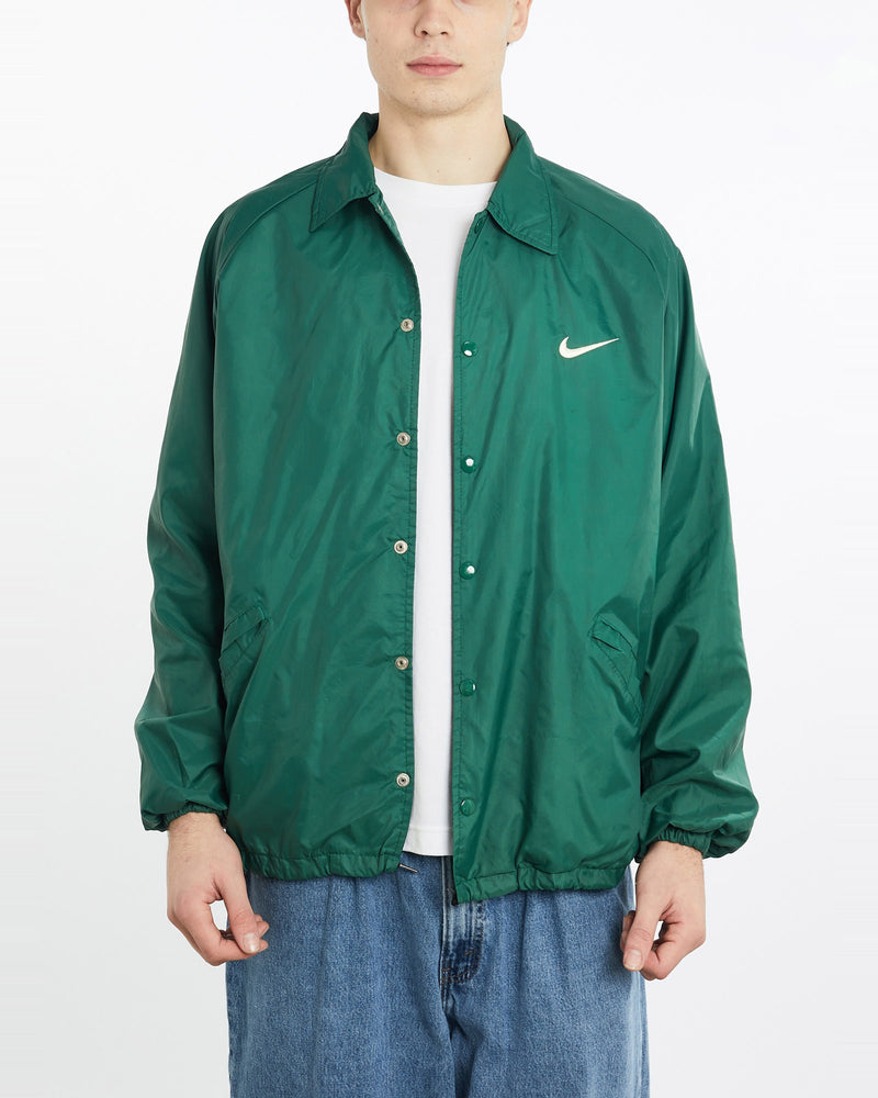 Vintage, 90s, Nike, Coaches, Jacket, The Real Deal, size extra large, colour Green, newtown, sydney, australia, thrift store, opshop, preloved, secondhand, sustainable, retro, antique, 70s, 80s, 90s, 2000s, 00s, fashion, clothing, streetwear, trendy, garment, style, boutique, store, shop, archive, sale, cheap, best, top, Jackets