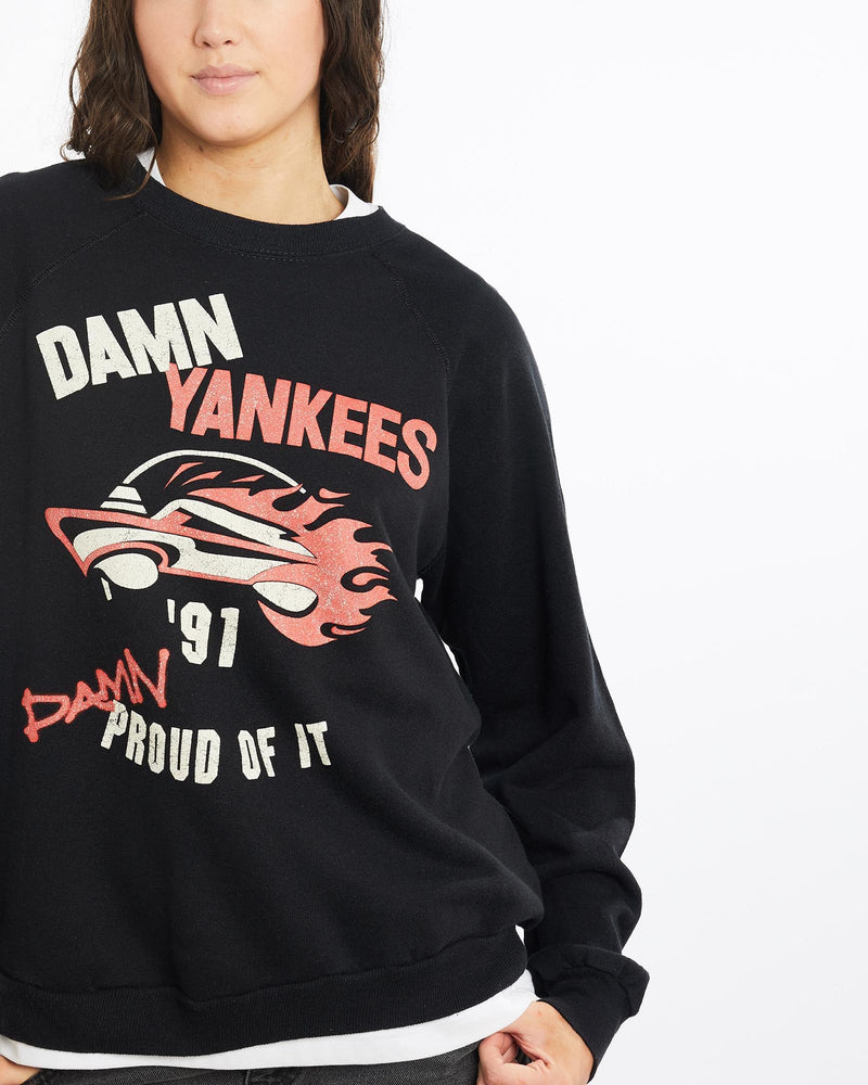 Vintage, 1991, Damn, Yankees, Music, Sweatshirt, The Real Deal, size medium, colour Black, newtown, sydney, australia, thrift store, opshop, preloved, secondhand, sustainable, retro, antique, 70s, 80s, 90s, 2000s, 00s, fashion, clothing, streetwear, trendy, garment, style, boutique, store, shop, archive, sale, cheap, best, top, Sweats and hoodies
