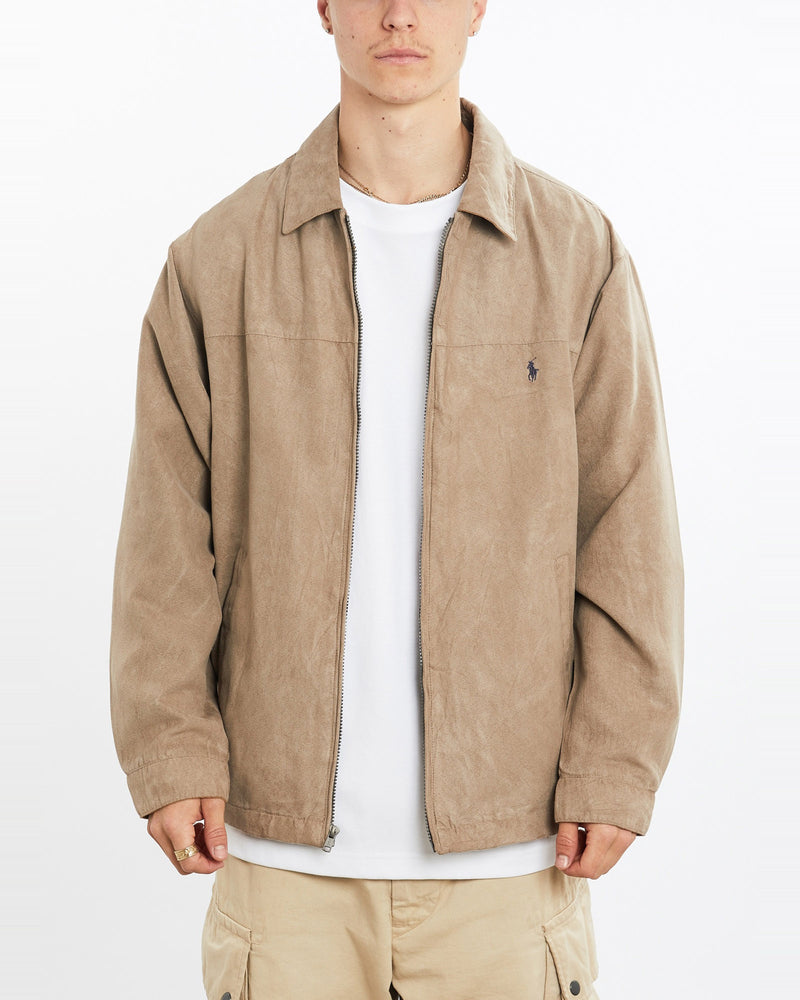 Vintage, 90s, Polo, Ralph, Lauren, Harrington, Jacket, The Real Deal, size large, colour Brown, newtown, sydney, australia, thrift store, opshop, preloved, secondhand, sustainable, retro, antique, 70s, 80s, 90s, 2000s, 00s, fashion, clothing, streetwear, trendy, garment, style, boutique, store, shop, archive, sale, cheap, best, top, Jackets