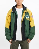 Vintage, 90s, NFL, Green, Bay, Packers, Jacket, The Real Deal, size extra large, colour Multicolour, newtown, sydney, australia, thrift store, opshop, preloved, secondhand, sustainable, retro, antique, 70s, 80s, 90s, 2000s, 00s, fashion, clothing, streetwear, trendy, garment, style, boutique, store, shop, archive, sale, cheap, best, top, Jackets