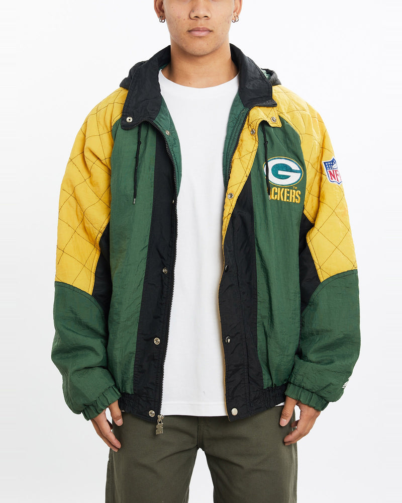Vintage, 90s, NFL, Green, Bay, Packers, Jacket, The Real Deal, size extra large, colour Multicolour, newtown, sydney, australia, thrift store, opshop, preloved, secondhand, sustainable, retro, antique, 70s, 80s, 90s, 2000s, 00s, fashion, clothing, streetwear, trendy, garment, style, boutique, store, shop, archive, sale, cheap, best, top, Jackets