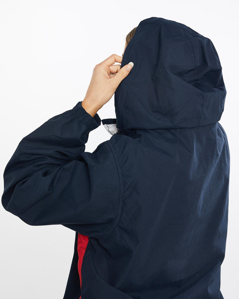 Vintage, 90s, Tommy, Hilfiger, Windbreaker, Jacket, The Real Deal, size medium, colour Navy, newtown, sydney, australia, thrift store, opshop, preloved, secondhand, sustainable, retro, antique, 70s, 80s, 90s, 2000s, 00s, fashion, clothing, streetwear, trendy, garment, style, boutique, store, shop, archive, sale, cheap, best, top, Jackets