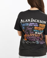 Vintage, 1995, Alan, Jackson, Music, Tee, The Real Deal, size medium, colour Black, newtown, sydney, australia, thrift store, opshop, preloved, secondhand, sustainable, retro, antique, 70s, 80s, 90s, 2000s, 00s, fashion, clothing, streetwear, trendy, garment, style, boutique, store, shop, archive, sale, cheap, best, top, T-Shirts