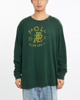 Vintage, Ralph, Lauren, Polo, Sport, Long, Sleeve, Tee, The Real Deal, size extra large, colour Green, newtown, sydney, australia, thrift store, opshop, preloved, secondhand, sustainable, retro, antique, 70s, 80s, 90s, 2000s, 00s, fashion, clothing, streetwear, trendy, garment, style, boutique, store, shop, archive, sale, cheap, best, top, T-Shirts