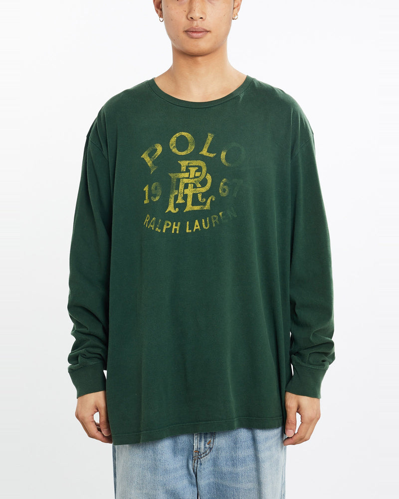 Vintage, Ralph, Lauren, Polo, Sport, Long, Sleeve, Tee, The Real Deal, size extra large, colour Green, newtown, sydney, australia, thrift store, opshop, preloved, secondhand, sustainable, retro, antique, 70s, 80s, 90s, 2000s, 00s, fashion, clothing, streetwear, trendy, garment, style, boutique, store, shop, archive, sale, cheap, best, top, T-Shirts