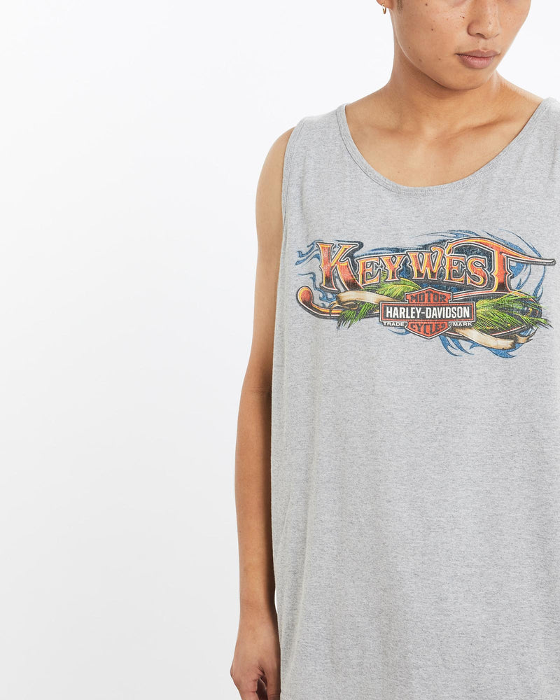 Vintage, Harley, Davidson, Tank, The Real Deal, size large, colour Grey, newtown, sydney, australia, thrift store, opshop, preloved, secondhand, sustainable, retro, antique, 70s, 80s, 90s, 2000s, 00s, fashion, clothing, streetwear, trendy, garment, style, boutique, store, shop, archive, sale, cheap, best, top, T-Shirts