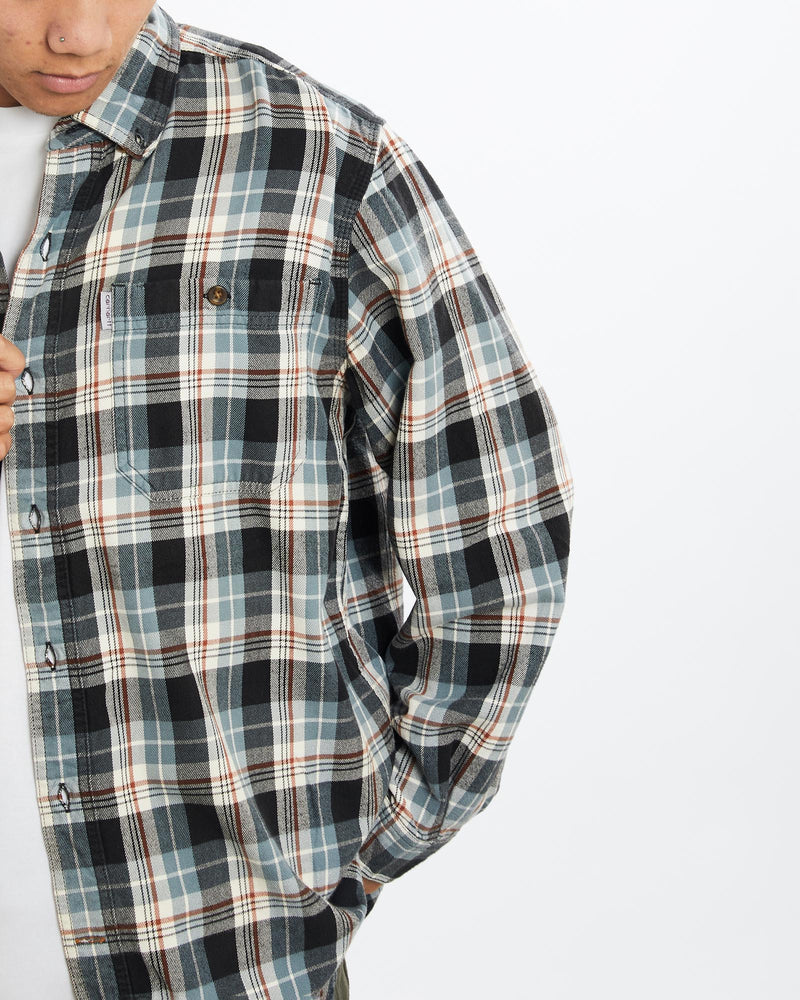 Vintage, Carhartt, Flannelette, Button, Up, Shirt, The Real Deal, size large, colour Multicolour, newtown, sydney, australia, thrift store, opshop, preloved, secondhand, sustainable, retro, antique, 70s, 80s, 90s, 2000s, 00s, fashion, clothing, streetwear, trendy, garment, style, boutique, store, shop, archive, sale, cheap, best, top, Shirts