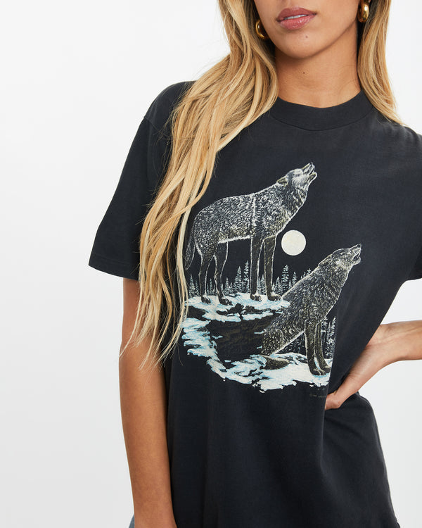 Vintage 1985 Wildlife Wolf Tee <br>XS , The Real Deal , newtown, sydney, australia, thrift store, opshop, preloved, secondhand, sustainable, retro, antique, 70s, 80s, 90s, 2000s, 00s, fashion, clothing, streetwear, trendy, garment, style, boutique, store, shop, archive, sale, cheap, best, top
