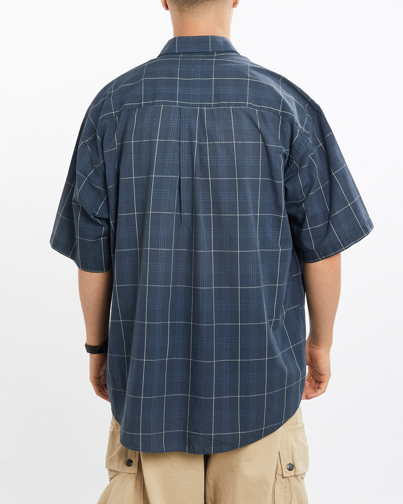 Vintage, 90s, Polo, Ralph, Lauren, Short, Sleeve, Button, Up, Shirt, The Real Deal, size extra large, colour Navy, newtown, sydney, australia, thrift store, opshop, preloved, secondhand, sustainable, retro, antique, 70s, 80s, 90s, 2000s, 00s, fashion, clothing, streetwear, trendy, garment, style, boutique, store, shop, archive, sale, cheap, best, top, Shirts