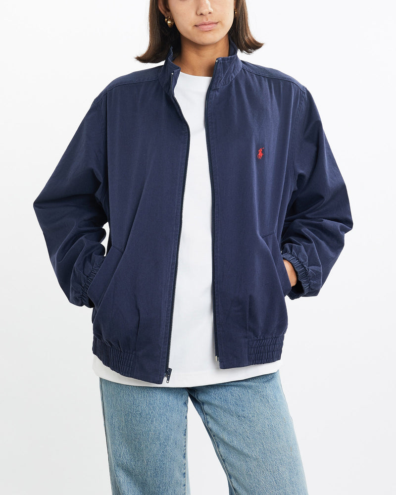 Vintage, 90s, Polo, Ralph, Lauren, Harrington, Jacket, The Real Deal, size small, colour Navy, newtown, sydney, australia, thrift store, opshop, preloved, secondhand, sustainable, retro, antique, 70s, 80s, 90s, 2000s, 00s, fashion, clothing, streetwear, trendy, garment, style, boutique, store, shop, archive, sale, cheap, best, top, Jackets