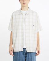 Vintage, 90s, Polo, Ralph, Lauren, Short, Sleeve, Button, Up, Shirt, The Real Deal, size extra large, colour Beige, newtown, sydney, australia, thrift store, opshop, preloved, secondhand, sustainable, retro, antique, 70s, 80s, 90s, 2000s, 00s, fashion, clothing, streetwear, trendy, garment, style, boutique, store, shop, archive, sale, cheap, best, top, Shirts