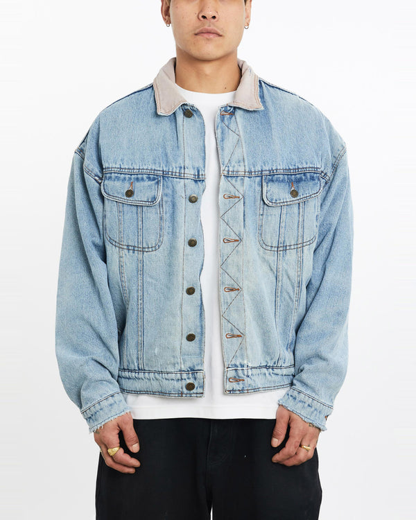 Vintage, Wrangler, Sherpa, Lined, Denim, Jacket, The Real Deal, size extra large, colour Blue, newtown, sydney, australia, thrift store, opshop, preloved, secondhand, sustainable, retro, antique, 70s, 80s, 90s, 2000s, 00s, fashion, clothing, streetwear, trendy, garment, style, boutique, store, shop, archive, sale, cheap, best, top, Jackets