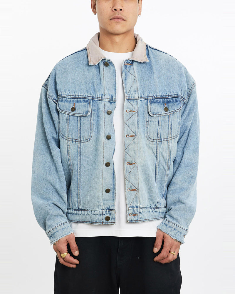 Vintage, Wrangler, Sherpa, Lined, Denim, Jacket, The Real Deal, size extra large, colour Blue, newtown, sydney, australia, thrift store, opshop, preloved, secondhand, sustainable, retro, antique, 70s, 80s, 90s, 2000s, 00s, fashion, clothing, streetwear, trendy, garment, style, boutique, store, shop, archive, sale, cheap, best, top, Jackets