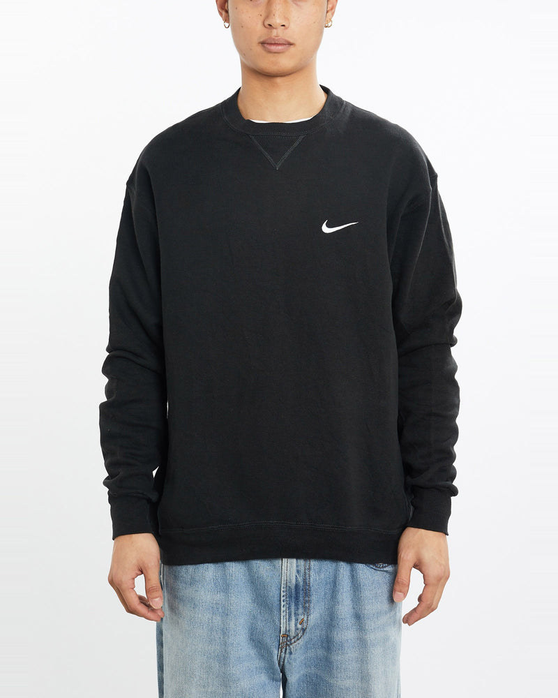 Vintage, 90s, Nike, Sweatshirt, The Real Deal, size large, colour Black, newtown, sydney, australia, thrift store, opshop, preloved, secondhand, sustainable, retro, antique, 70s, 80s, 90s, 2000s, 00s, fashion, clothing, streetwear, trendy, garment, style, boutique, store, shop, archive, sale, cheap, best, top, Sweats and hoodies